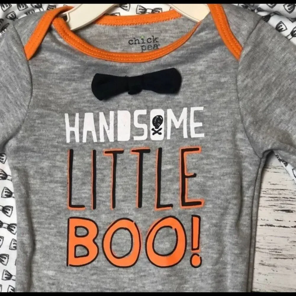 Chick Pea Two Piece Halloween Set of Two One Piece Matching Set Size 6-9 M